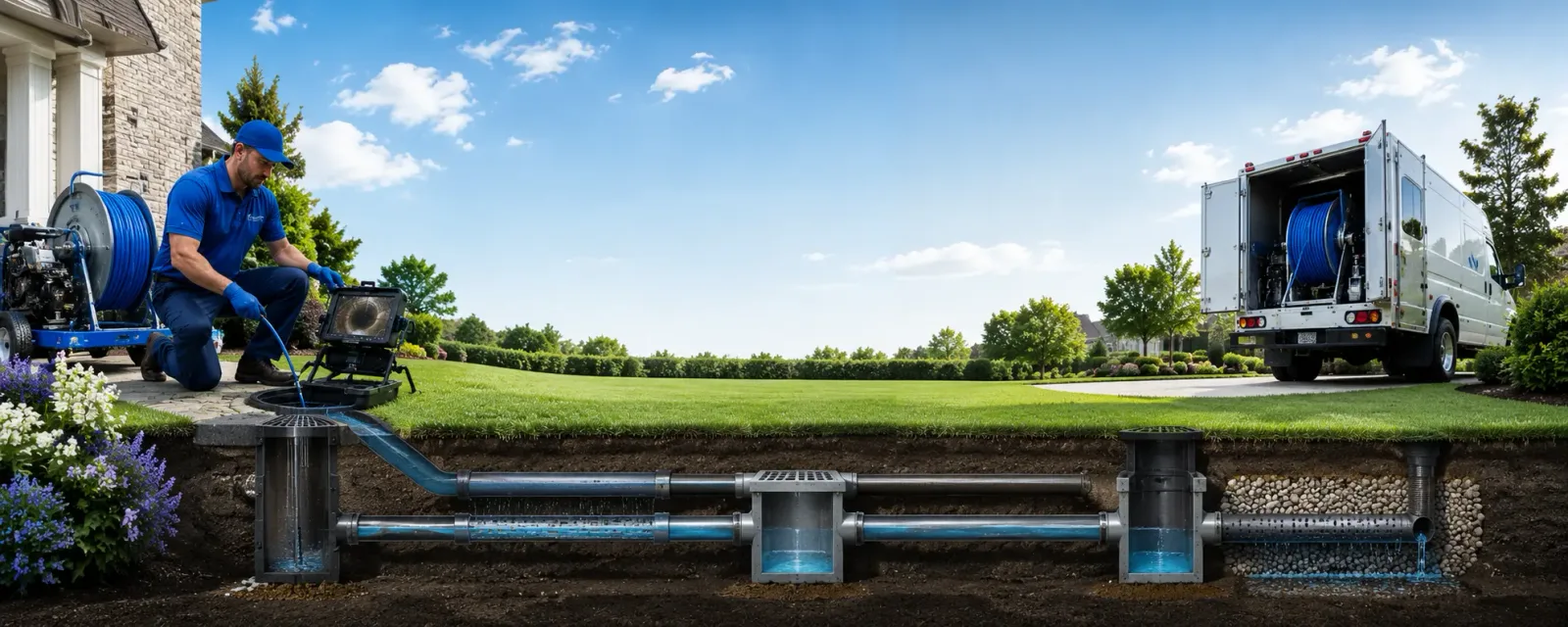 Outdoor drain cleaning information for Tussy, OK